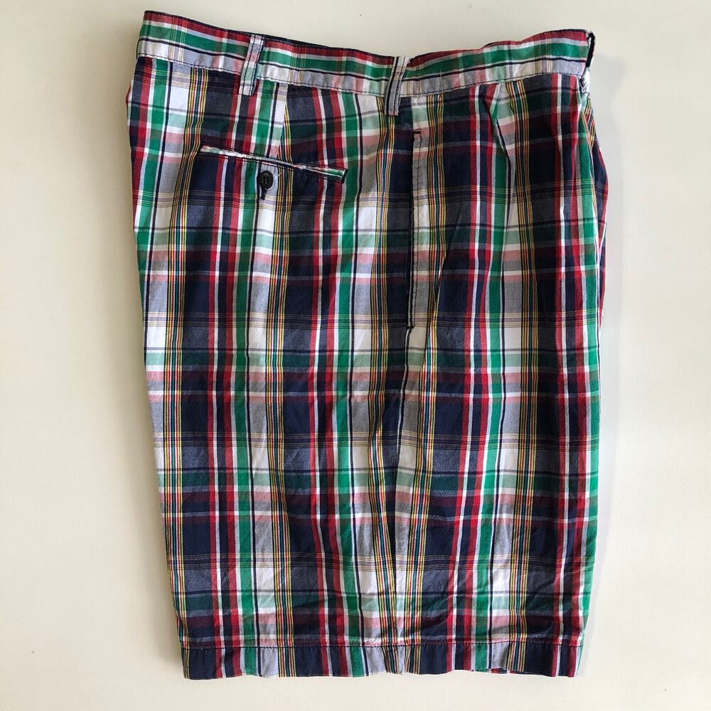 Polo Ralph Lauren Men's Patchwork Multicolor Pockets Plaid Tyler Shorts Sz 38